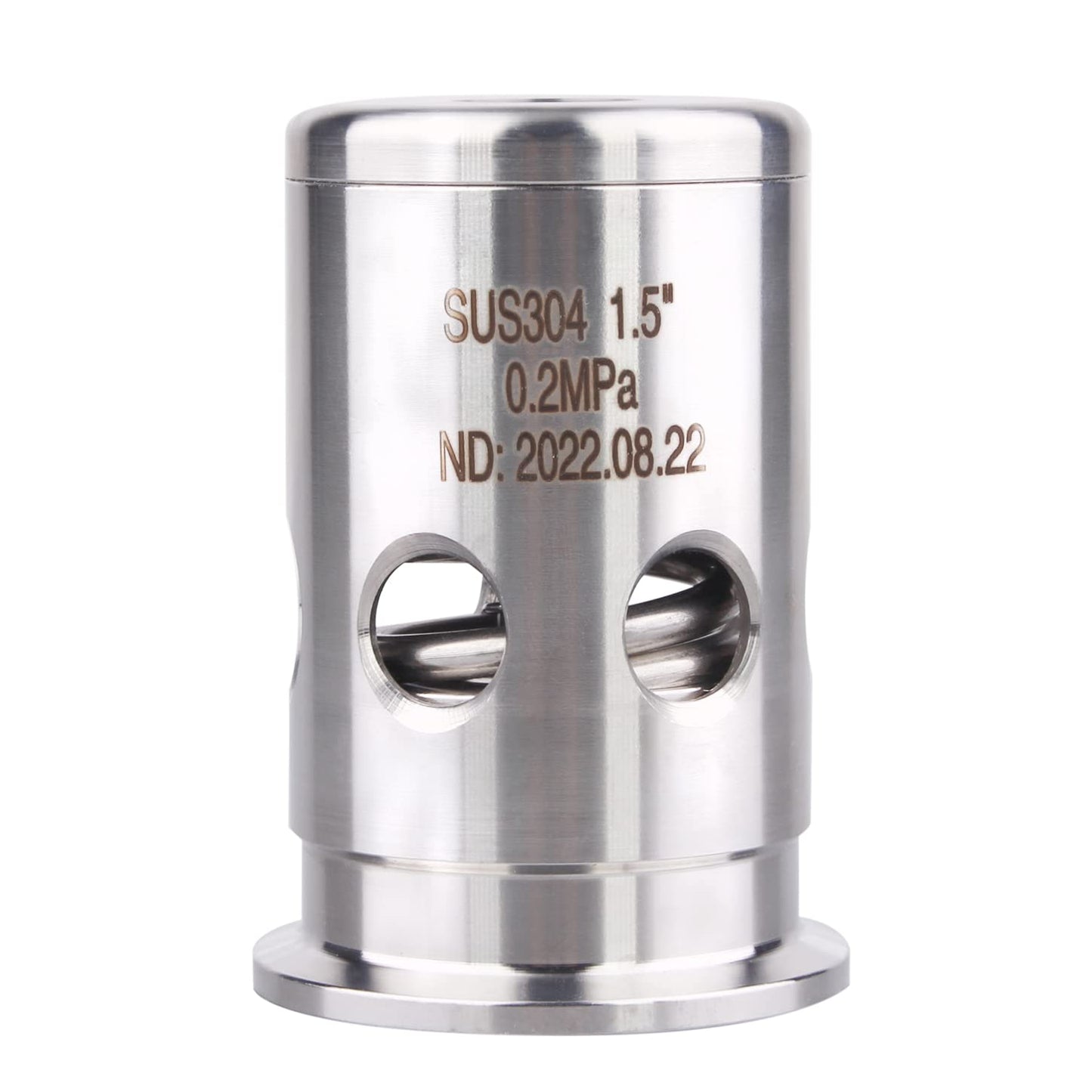 Sanitary Tank Pressure Relief Valve - Stainless Steel 304 Clamp 1.5