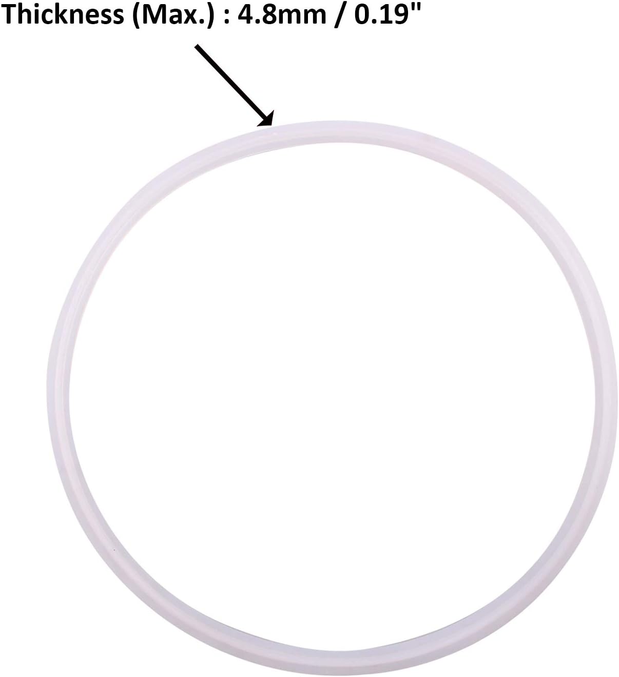 Silicone Gasket Tri-Clover (Tri-clamp) O-Ring - 8 Inch (Pack of 2)