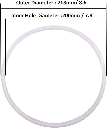 Silicone Gasket Tri-Clover (Tri-clamp) O-Ring - 8 Inch (Pack of 2)