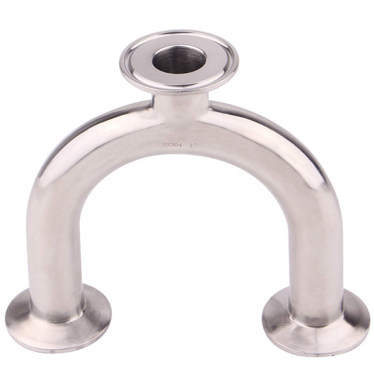 3 Way U Sanitary Ferrule Pipe Fittings Tri-Clamp Type Stainless Steel 304