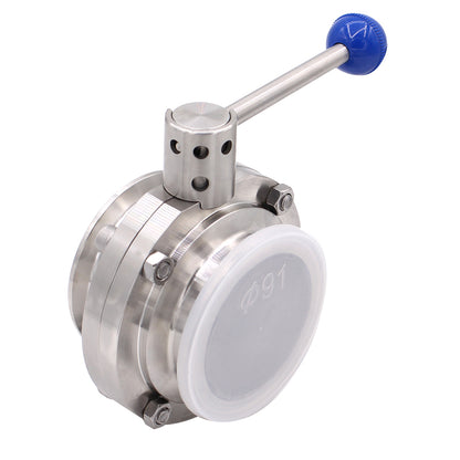 Sanitary Butterfly Valve | Tri Clamp Clover | with Pull Handle Stainless Steel