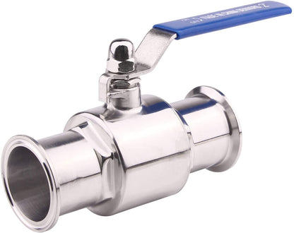 DERNORD 1.5''Tri-Clamp& 2''Tri-Clamp  Ball Valve 2PC Stainless Steel 304,PTFE Lined