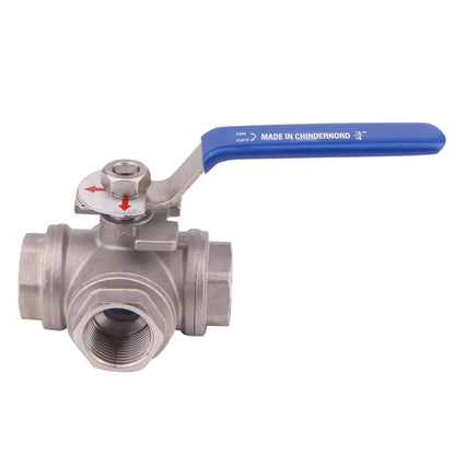 T Mounting Pad | 3-Way Ball Valve  |Stainless Steel 304 Female Type