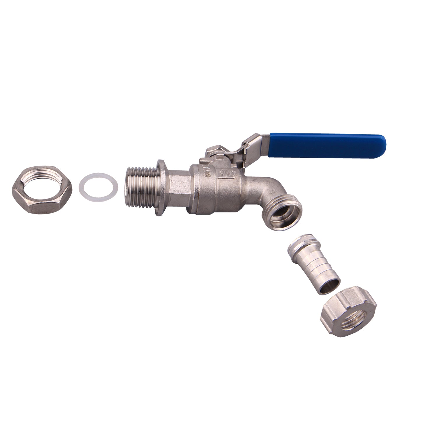 Stainless Steel Ball Valve 1/2 Inch Weldless Bulkhead for Building Home Brew Kettle/Mash Tun